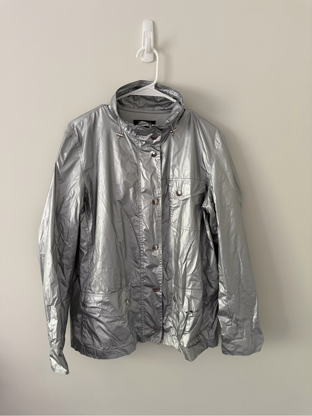 Ralph Lauren Shiny Silver Bomber Jacket